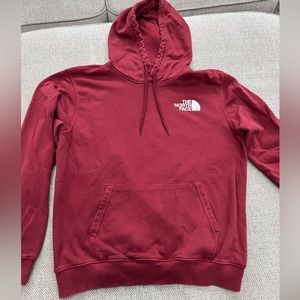 THE NORTH FACE BURGUNDY MAROON HOODIE SHIRT size Large